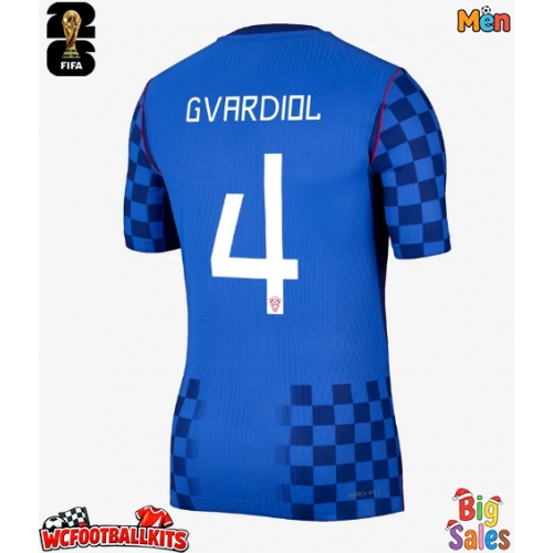 Croatia Josko Gvardiol #4 Replica Away Stadium Shirt World Cup 2026 Short Sleeve